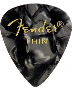 Fender 351 Shape Premium Picks - Thin, Black Moto, 12 Pack