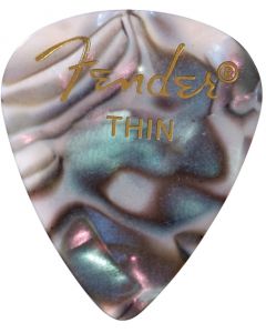 Fender 351 Premium Celluloid Guitar Picks 12-Pack - Abalone - Thin