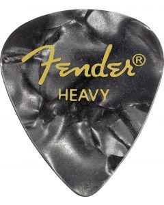 Fender 351 Premium Celluloid Guitar Picks 12-Pack - Black Moto - Heavy