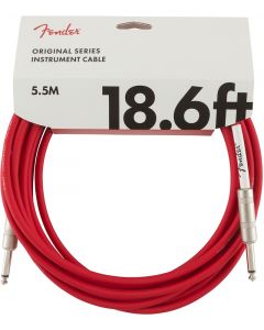 Fender Original Series Straight To Straight Instrument Cable 18.6 Ft. Fiesta Red