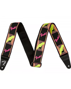Fender Neon Monogrammed Strap Yellow/Pink