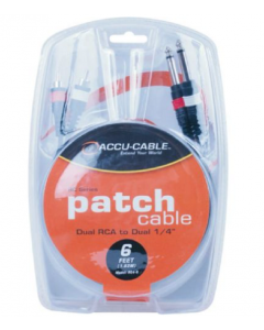 American DJ RC46 6' Dual RCA to 1/4 Cable