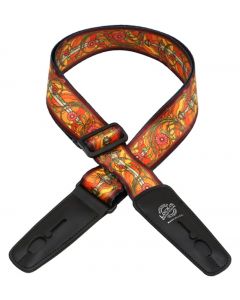 Lock-It Straps Bob Masse Rock Art Leather End Guitar Strap MYTHICAL SWORDS