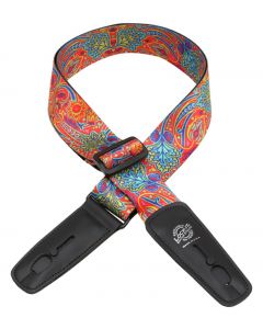 Lock-It Straps Bob Masse Rock Art Leather End Guitar Strap SUMMER OF LOVE