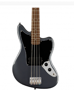 Squier Affinity Series Jaguar Bass H Laurel Fingerboard, Black Pickguard, Charcoal Frost Metallic
