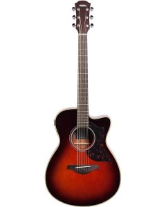 Yamaha Folk Cutaway Acoustic Electic Guitar - Rosewood - Tobacco Brown Sunburst