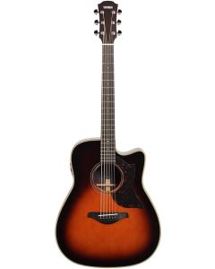 Yamaha Folk Cutaway Acoustic Electic Guitar - Rosewood - Tobacco Brown Sunburst
