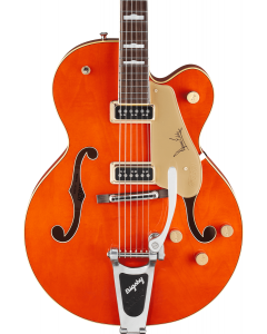Gretsch G6120DE Duane Eddy Signature Hollow Body Electric Guitar with Bigsby. Rosewood FB, Desert Sunrise, Lacquer