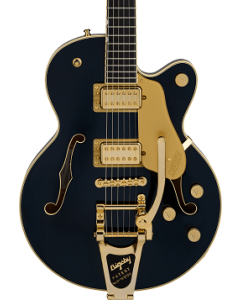 Gretsch Broadkaster Jr. LX Center Block Electric Guitar with String-Thru Bigsby and Gold Hardware, Ebony Fingerboard, Midnight Sapphire