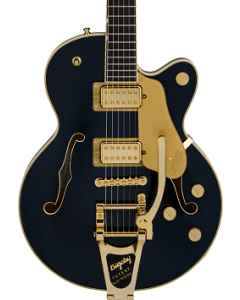 Gretsch Broadkaster Jr. LX Center Block Electric Guitar with String-Thru Bigsby and Gold Hardware, Ebony Fingerboard, Midnight Sapphire TGF33