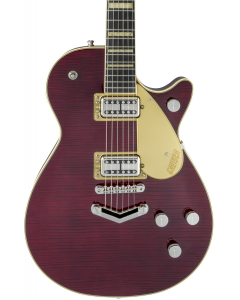 Gretsch G6228FM Players Edition Jet BT with V-Stoptail Electric Guitar. Flame Maple, Ebony FB, Dark Cherry Stain