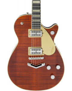 Gretsch G6228FM Players Edition Jet BT with V-Stoptail Electric Guitar. Flame Maple, Ebony FB, Bourbon Stain