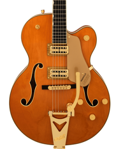 Gretsch Synchromatic Nashville Hollow Body Single-Cut Guitar with Bigsby, Ebony Fingerboard, 50's Orange Stain