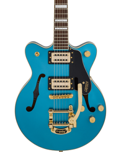 Gretsch G2655TG Streamliner Center Block Jr. Double-Cut Guitar with Bigsby LTD, Laurel Fingerboard, Riviera Blue