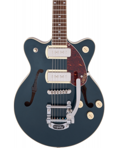 Gretsch G2655T-P90 Streamliner Center Block Jr. Double-Cut P90 w/ Bigsby Semi-Hollow Electric Guitar. Laurel Fingerboard, Two-Tone Midnight Sapphire and Vintage Mahogany Stain