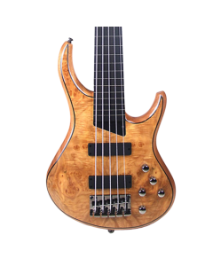 MTD Kingston Z5 fretless Electric Bass. GlossFigured MapleNatural GlossLined Ebony Fingerboard. MTD soap bar pickups. Active