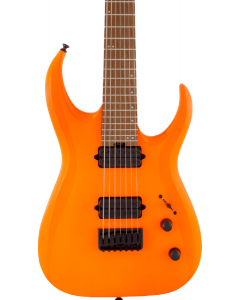 Jackson Pro Series Signature Misha Mansoor Juggernaut HT7 Electric Guitar. Caramelized Maple FB, Neon Orange