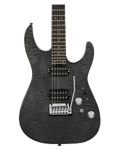 Charvel Pro-Mod Plus DK24 Electric Guitar.  HH 2PT EB QM, Ebony Fingerboard - Midnight Ocean