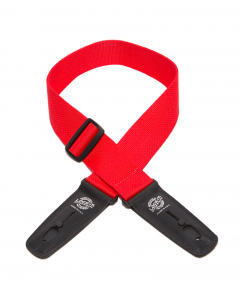 Lock-It 2" Poly Patented Locking Technology Guitar Strap RED
