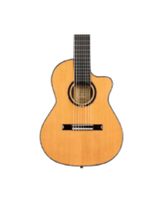Ortega JRSM-RWC Javier Reyes Signature 8-string Baritone Nylon String Acoustic Electric Guitar. Cedar Top