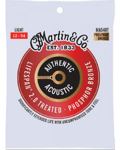 Martin MA540T Lifespan 2.0 80/20 Phosphor Bronze Light Acoustic Guitar Strings