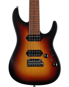 Ibanez AZ24027 TFF Prestige 7 String Electric Guitar. Tri Fade Burst Flat with Case