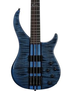 Peavey Cirrus 4 Electric Bass. Flame Maple 35S Trans Blue 35S