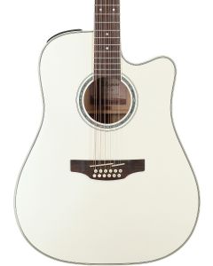 Takamine GD37CE12PW 12-String Acoustic-Electric Guitar Pearl White