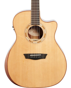 Washburn G20SCE Comfort 20 Series Grand Auditorium Cutaway Acoustic Eletric Guitar. Natural TGF33