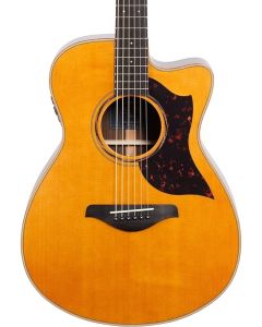Yamaha Small Body Cutaway Acoustic Electric Guitar - Mahogany - Vintage Natural