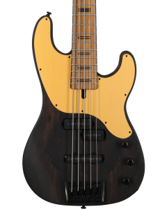 Schecter Model-T 5 Electric Bass. Exotic Ziricote Natural Satin.  TGF33