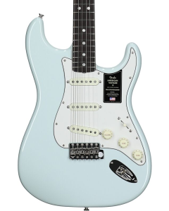 Fender American Vintage II 1965 Stratocaster Electric Guitar. Round-Lam Rosewood Fingerboard, Sonic Blue TGF33