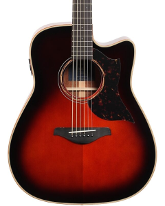 Yamaha Folk Cutaway Acoustic Electic Guitar - Rosewood - Tobacco Brown Sunburst TGF33