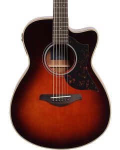 Yamaha Small Body Cutaway Acoustic Electric Guitar - Mahogany - Tobacco Brown Sunburst