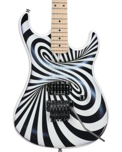 Kramer The 84 "The Illusionist" Electric Guitar 3D Black White Swirl