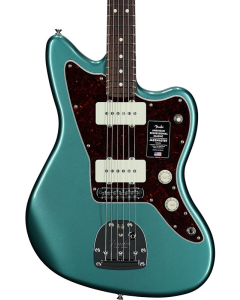 Fender American Professional Classic Jaguar Electric Guitar. Rosewood Fingerboard, Faded Sherwood Green Metallic TGF33