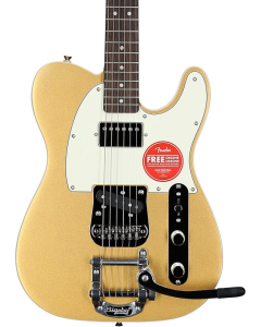 Squier Classic Vibe Custom Telecaster SH Electric Guitar with Bigsby, Parchment Pickguard, Aztec Gold TGF33