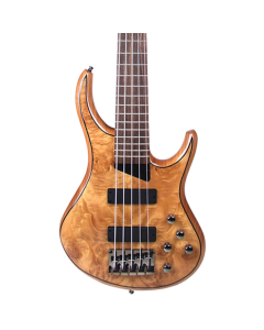 MTD Kingston Z5 Electric Bass. GlossFigured MapleNatural GlossIndian Laurel Fingerboard. MTD soap bar pickups. Active