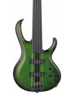 Ibanez SDGB1 DMT Steve Di Giorgio Signature 5 String Fretless Electric Bass. Dark Moss Burst