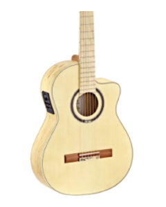 Ortega TZSM2 Thomas Zwijen Signature Spanish Nylon Cutaway Acoustic Electric Crossover Guitar. Spruce Top