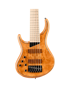 MTD Kingston Z6 lefty Electric Bass. GlossFigured MapleNatural GlossMaple Fingerboard. MTD soap bar pickups. Active