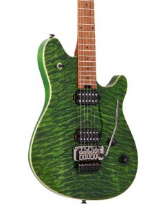 EVH Wolfgang Standard QM Electric Guitar. Baked Maple Fingerboard, Transparent Green