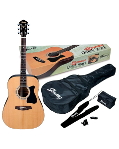 Ibanez JamPack IJV50 Quickstart Acoustic Guitar Pack Open Pore Naturak- TGF11