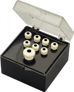 Martin Bridge And End Pin Set White/Blk Inlay 28