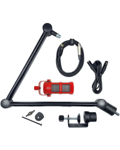 Sontronics STVCP-RED Voicecasting Pack - Podcast / Streaming / Broadcast Microphone Set. Red