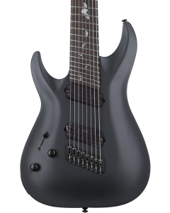Schecter Damien-8 Multiscale Electric Guitar. Left Handed Satin Black.  TGF33