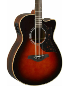 Yamaha Small Body Cutaway Acoustic Electric Guitar - Rosewood - Tobacco Brown Sunburst TGF33