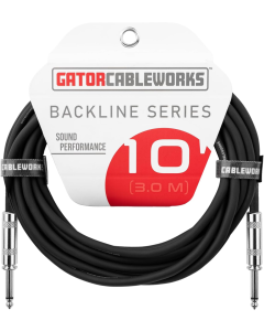 Gator Cableworks Backline Series 10' Straight to Straight Instrument Cable