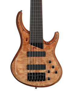 MTD Kingston Z6 fretless Electric Bass. GlossFigured MapleNatural GlossLined Ebony Fingerboard. MTD soap bar pickups. Active