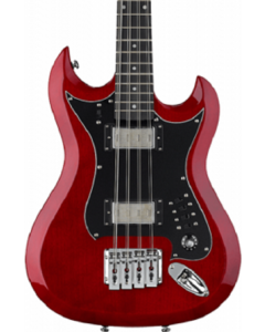Hagstrom H8II-WCT Retroscape H8-II 8-String Bass Guitar. Wild Cherry Tranparent